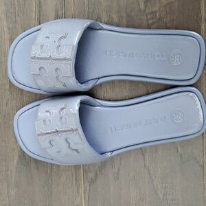 Tory Burch double T sport slide size 6.5 in lilac